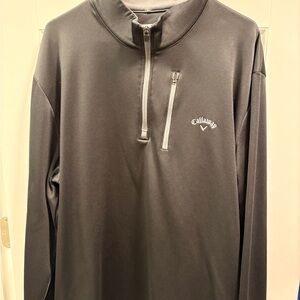 Callaway Black Quarter-Zip Top 2XL